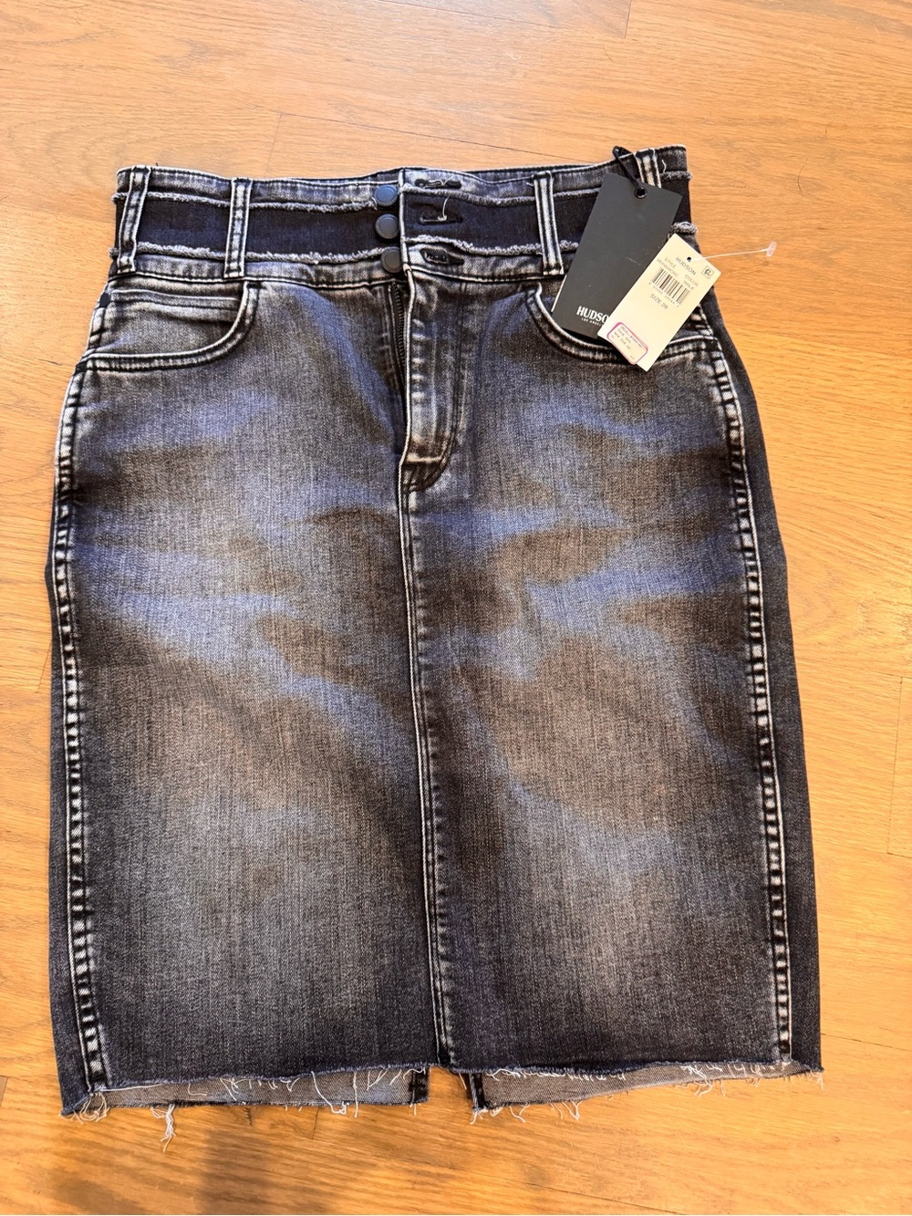 Women’s Hudson Jeans Washed Black Denim Skirt